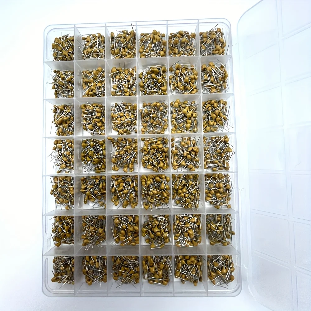 Condensador cerámico monolítico de 42 valores x 50 piezas, 10pF ~ 10uF, Kit surtido de condensadores cerámicos 1UF 100NF 330NF 0,1 UF 102 104 105 caja