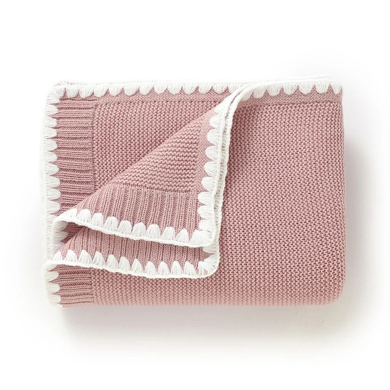 Mantas de recepción sólidas para bebé para niña y niño, 90x70cm, tejido para recién nacido, sábanas de cama para siesta de cuna de doble uso, celular para niños