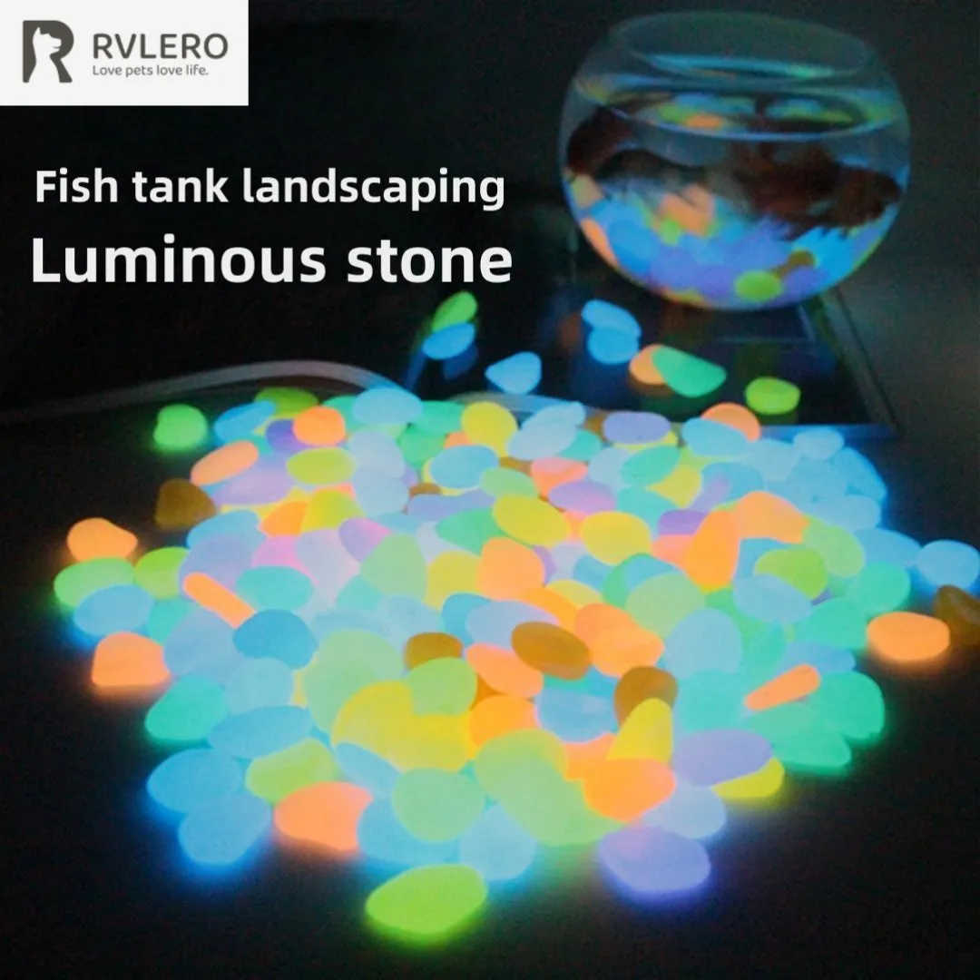 50/100 Uds. Piedra noctilucente Artificial con luminiscencia colorida acuario pecera paisajismo florero decoración de acera
