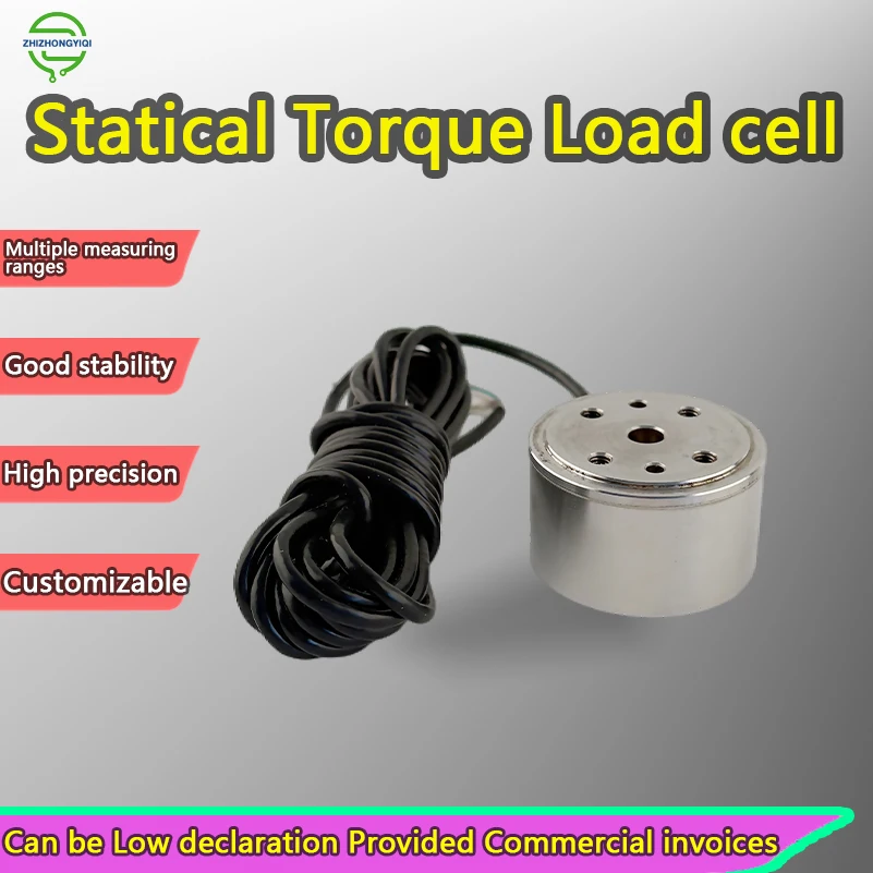 Mini sensor de torsión de reacción, celda de carga de torsión de acero inoxidable micro de alta precisión de 0-100Nm para medición de fuerza industrial