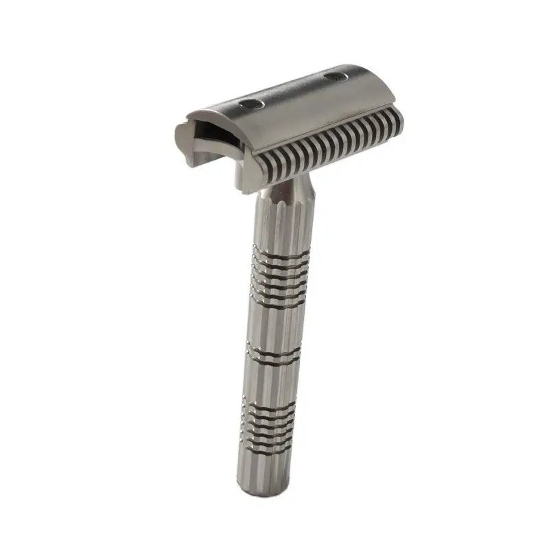 YAQI-maquinilla de afeitar de seguridad para hombre, maquinilla de afeitar de acero inoxidable 316 con placa base ajustable, versión Bohemia en Color crudo