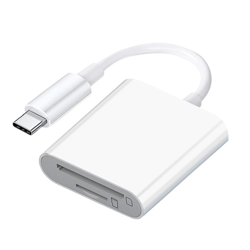 Lector de tarjetas OTG tipo C 2 en 1, unidad Flash USB, lector de tarjetas SD TF para tableta iPad tipo C a tarjeta de memoria inteligente para