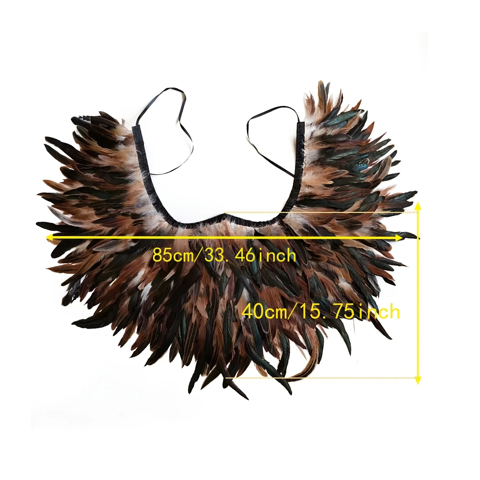 Conjunto elegante de chal de 2 piezas para mujer, estilo Punk de plumas para Cosplay, baile de máscaras de Halloween, fiesta, Carnaval, nuevo