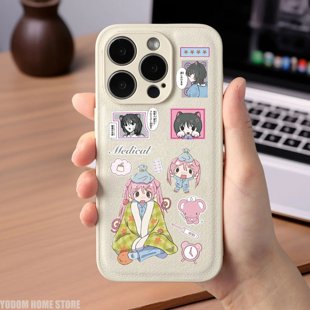 8 Hojas de Adhesivos con Dibujos Animados de Chicas Anime para Manualidades, Suministros de Scrapbooking, Material Kawaii