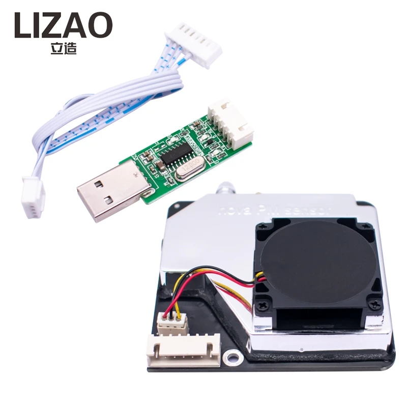 LIZAO SDS011 Módulo Sensor Láser de Alta Precisión PM2.5 con Salida Digital UART, Detector de Partículas de Calidad del Aire