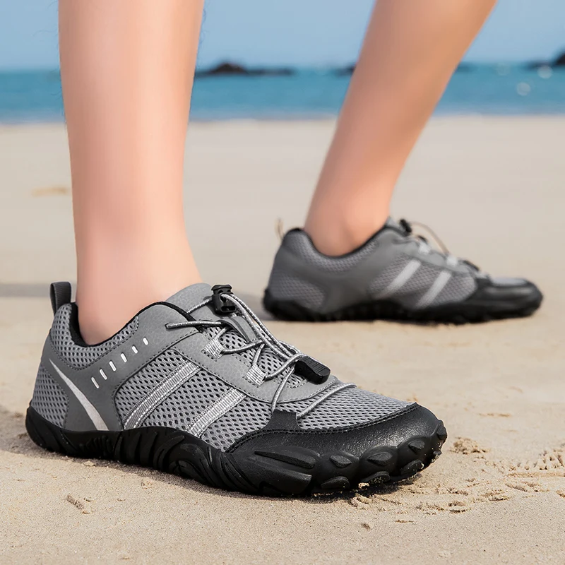 Zapatos de punta ancha de gran tamaño para hombre, calzado deportivo informal para senderismo y ciclismo al aire libre, cordones, suela de goma antideslizante, zapatos Yijiao