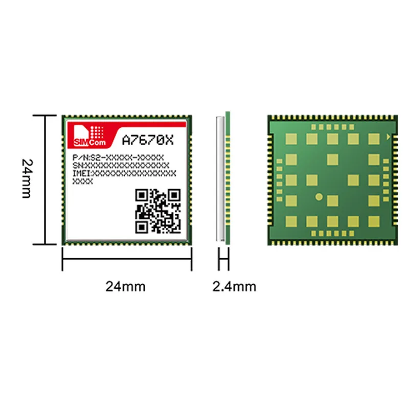 Kits de desarrollo de placa base con ranura SIM lateral A7670G Push Nano, bandas globales, módulo SIMCOM 4G LTE Cat 1, kit de conexión con antena