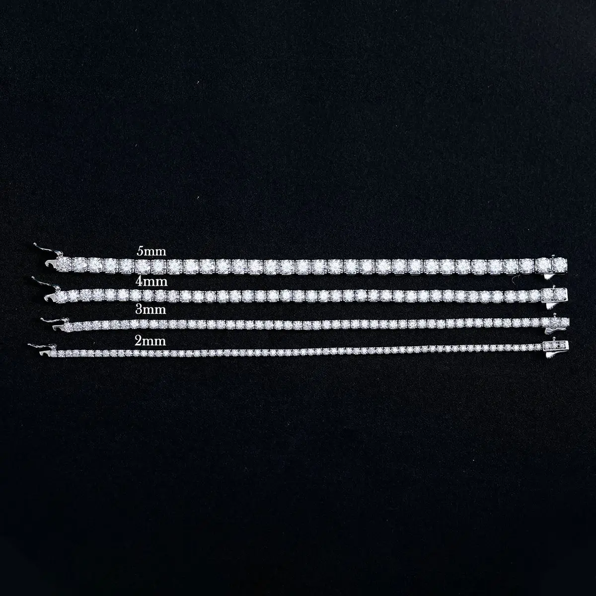 Pulseras de tenis de moissanita simples a la moda, brazaletes de plata S925 con diamantes brillantes para mujeres y hombres, brazaletes para fiestas y bodas, joyería certificada GRA