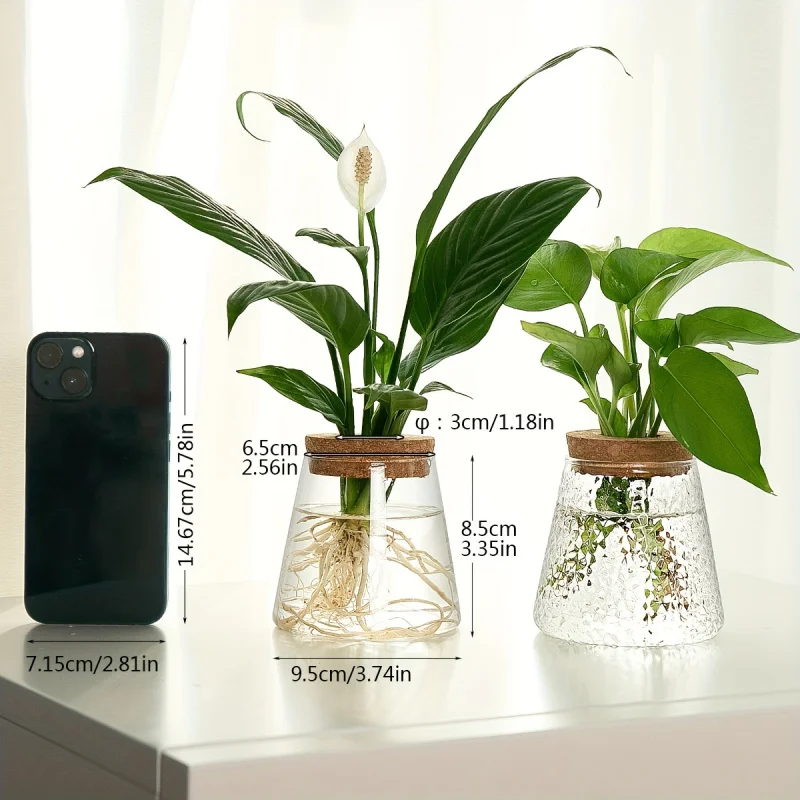 Estación de propagación de macetas de vidrio, florero, estante de sobremesa, plantas hidropónicas, esquejes, oficina, decoración del hogar, 1 unidad