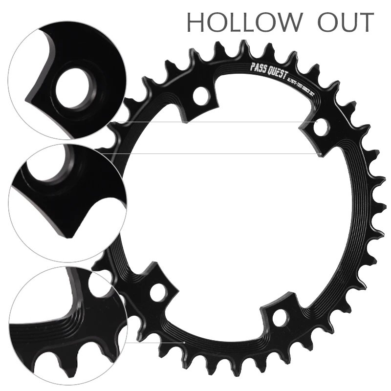 PASS QUEST 110BCD Plato 4-Bolt GRX Round/Oval 36T-52T Rueda de cadena para bielas SHIMANO GRX FC-RX810/FC-RX600