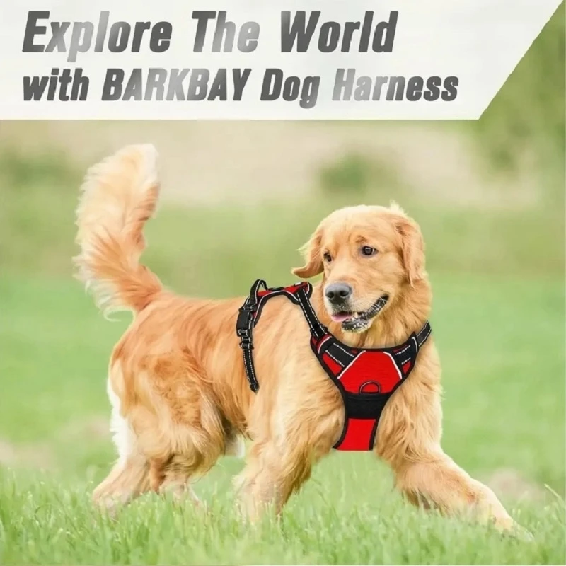 Arnés Antitirones para Perros Grandes, Arnés Resistente y Reflectante con Asa de Fácil Control para Pasear Perros Grandes y Medianos, Suministros para Mascotas
