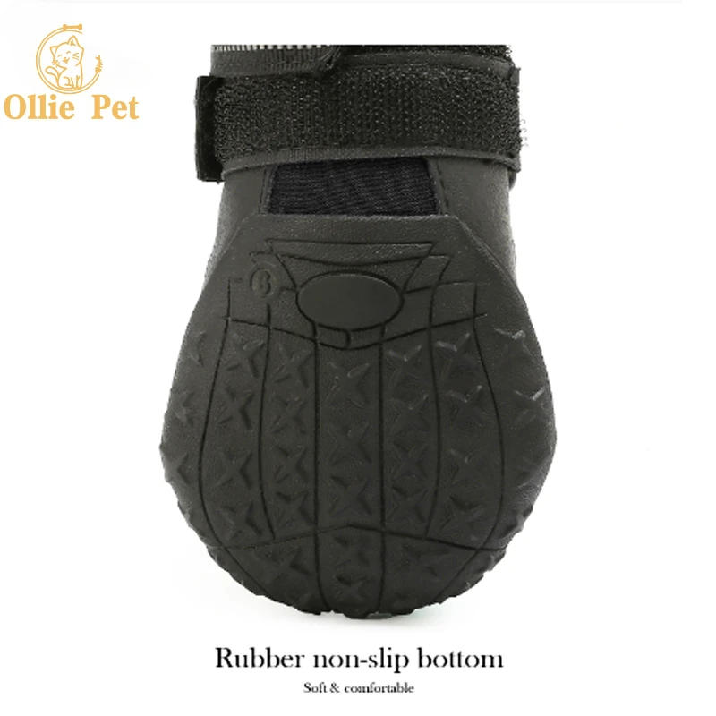 Zapatos para perros, Botas de lluvia antideslizantes impermeables, cálidas, reflectantes para nieve, para entrenamiento deportivo para mascotas pequeñas y grandes, protege los pies de las mascotas, 4 Uds.