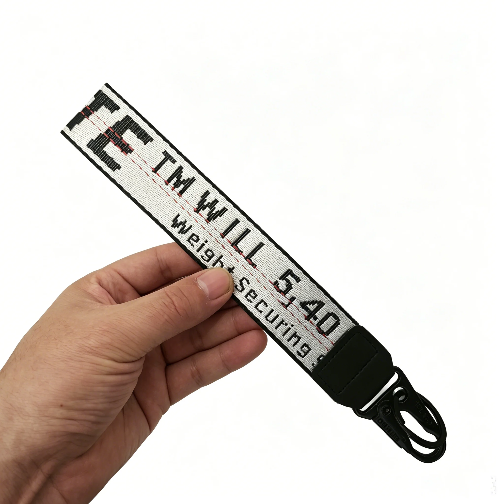 Llavero de lona para hombre con presilla táctica para cinturón, cordón para colgar llaves, estilo streetwear hip hop, para pantalones cargo, correa para llaves, hebilla metálica, accesorio para bolso, EDC