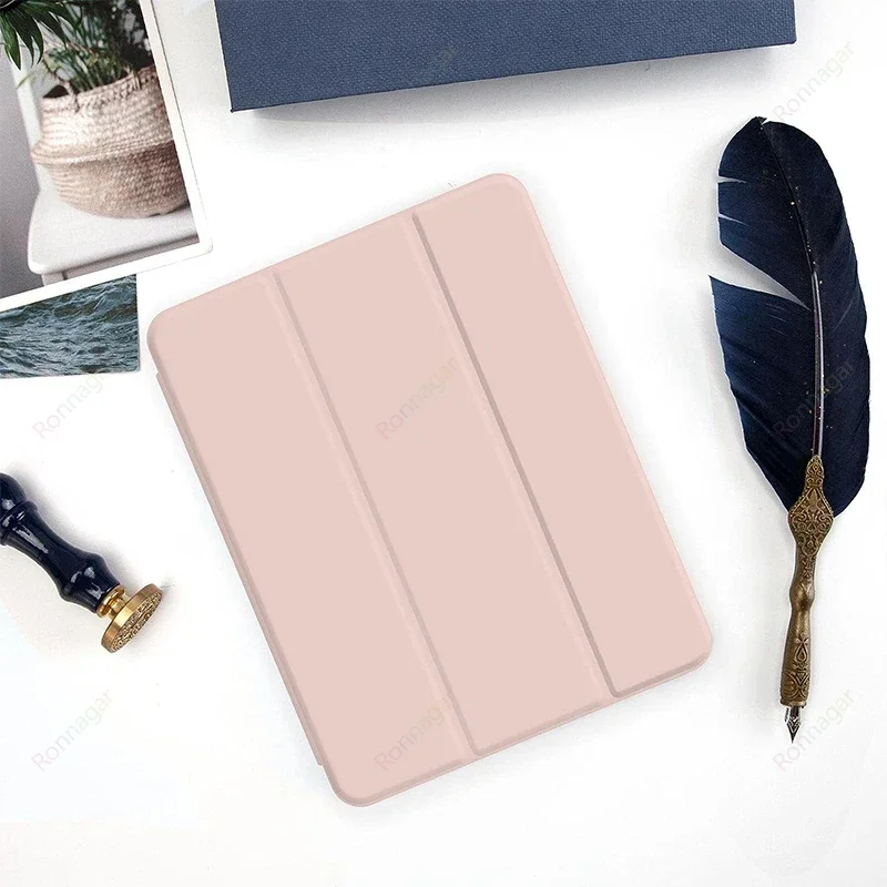 Funda con Ranura para Lápiz para iPad A19 12.ª Gen. 2026, A16 11.ª Gen., 10.ª Gen., Air11 2025, 2024, M3, M2, Pro11, M4, iPad Air4, 5, 10.9, 8, 9.ª Gen., 10.2, 10.5, 9.7
