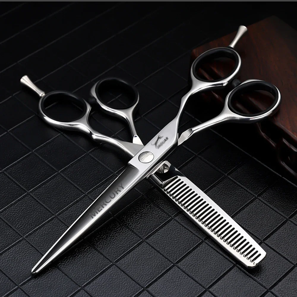 Tijeras de Peluquería Profesionales de Alta Calidad para Cortar y Entresacar Cabello, para Barberías y Salones, Juego de 5.5, 6.0, 6.5 y 7.0 Pulgadas