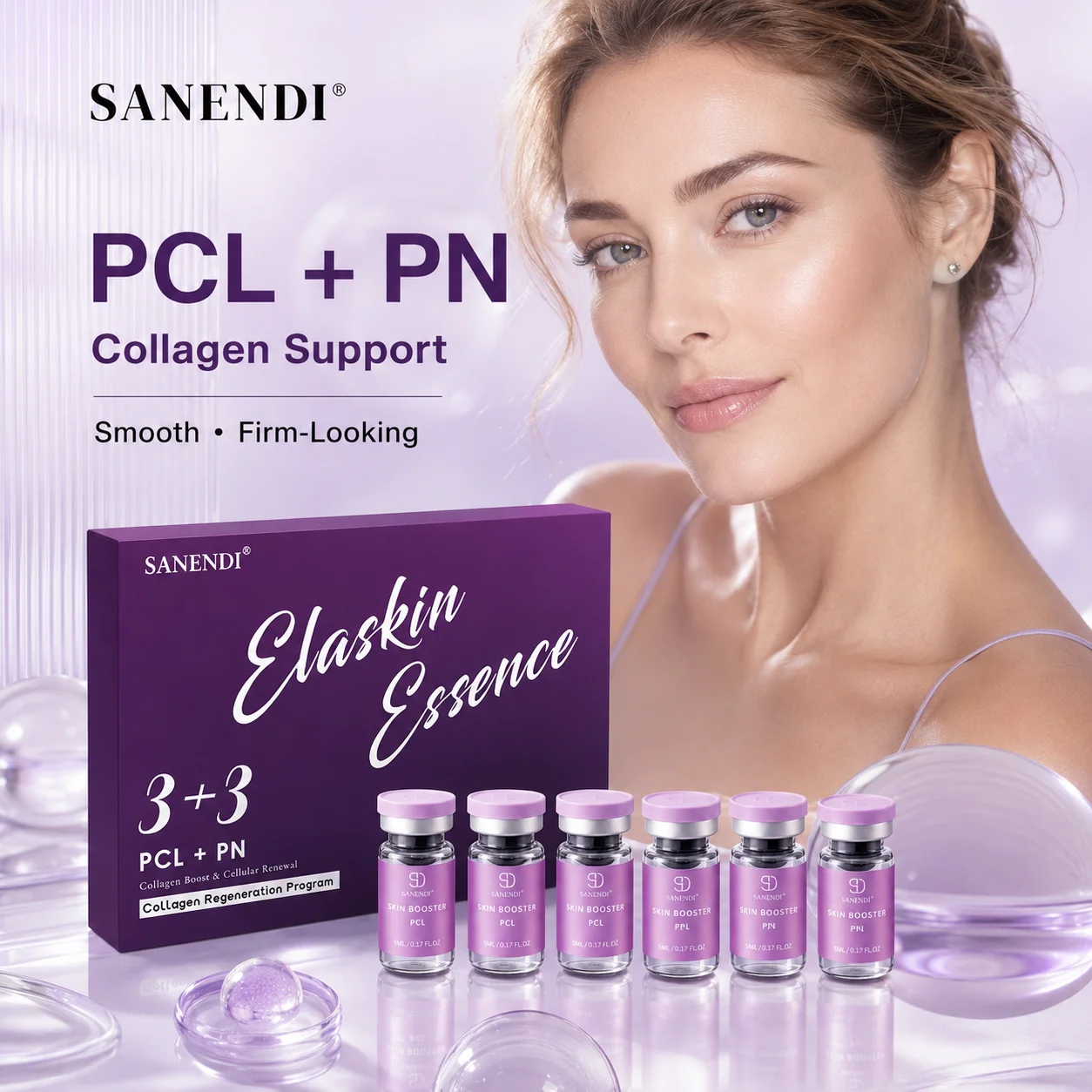 Dispositivo Gratuito Sanendi NAD+ EXOSME PDRN Suero Facial PN Hidratación Luminosidad Cuidado de la Piel Coreano Brillo Suavizante Kit Der.pen de Salón