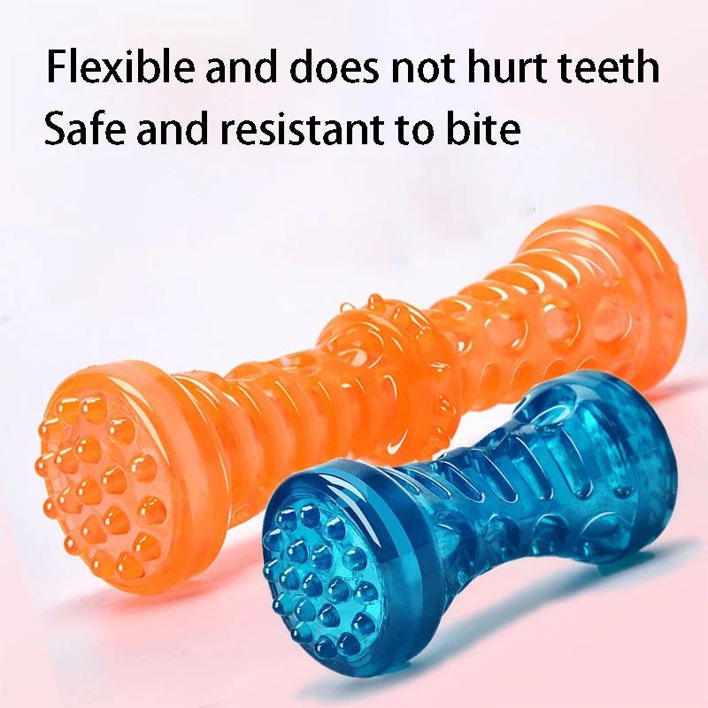 Juguete para mascotas resistente a mordeduras, cepillo de dientes, hueso, juguete para perros resistente, juego interactivo para cachorros, hueso de perro, juguete de goma para masticar para cachorros