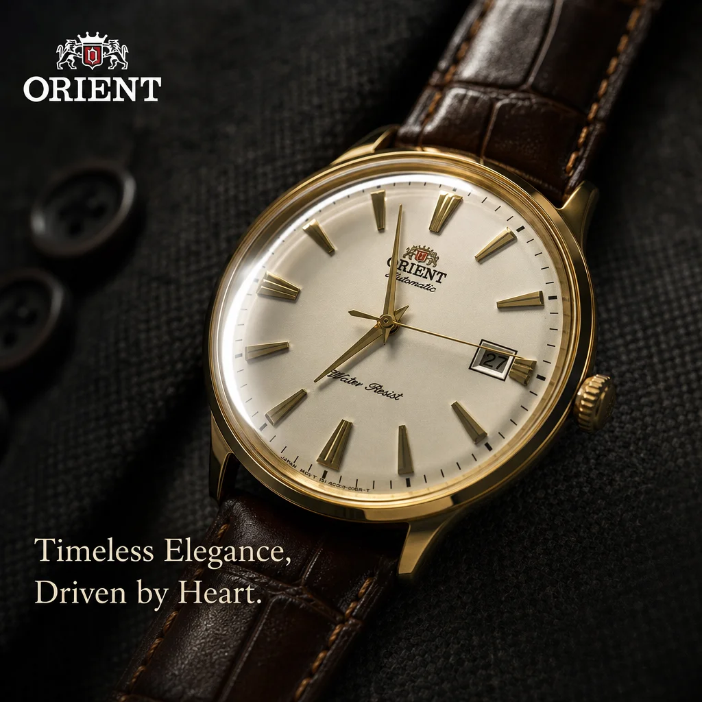 Reloj de pulsera automático vintage ORIENT de 21 joyas con fecha única, esfera luminosa, correa de cuero de vaca, resistente al agua, reloj para hombre