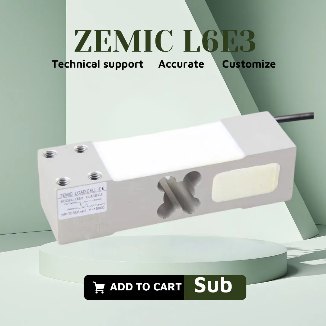 ZEMIC-Sensor de pesaje L6E3, celda de carga voladiza de L6E3-C3, Sensor de fuerza de pesaje, probador de automatización de Robot Industrial de compresión