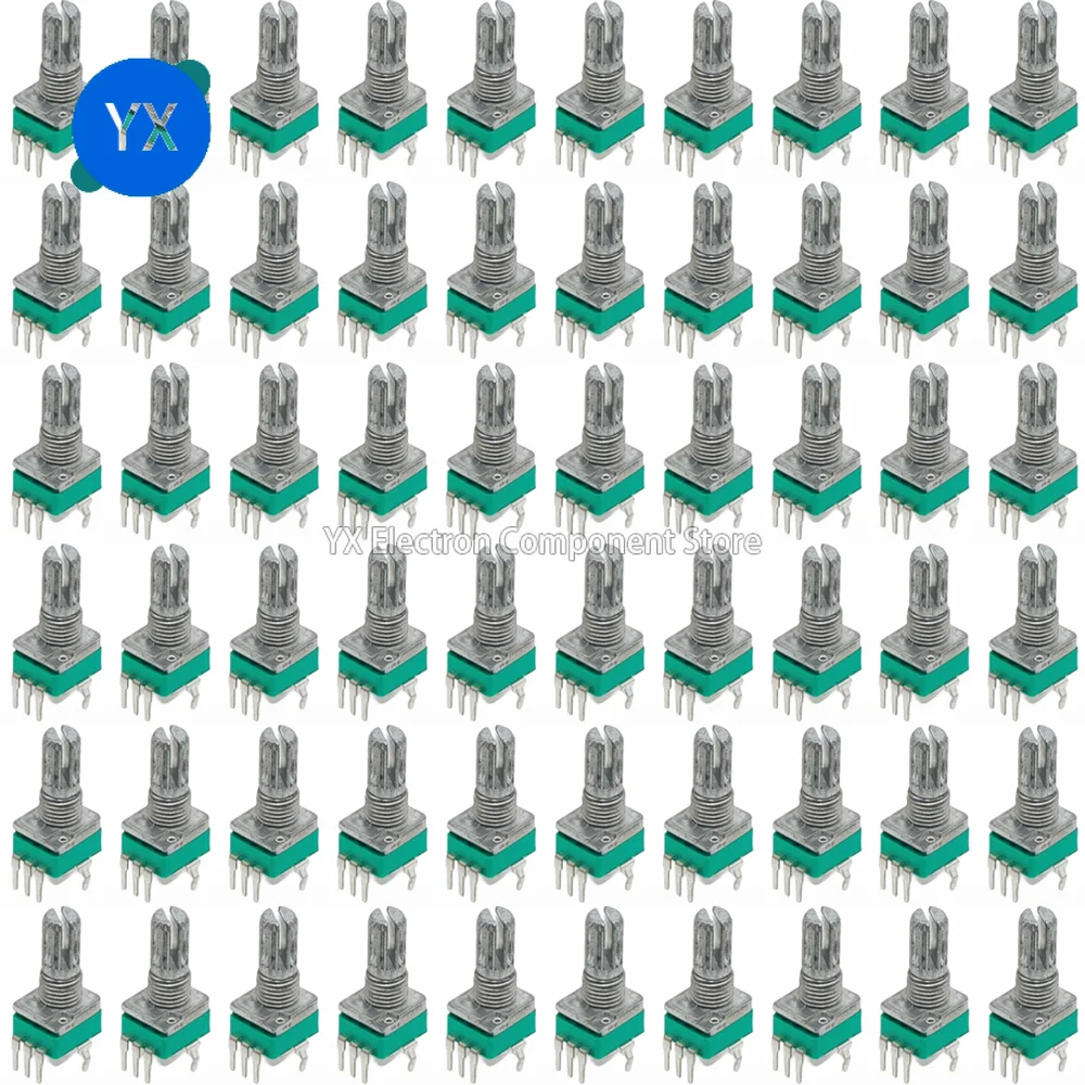 100 Uds RK097 potenciómetro lineal de precisión vástago de enlace único Vertical 15mm eje D B2K B10K B20K B50K B100K B500K B1M
