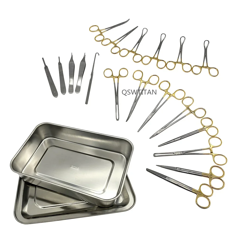 Kit de instrumentos quirúrgicos de tejido suave para mascotas, juego ortopédico