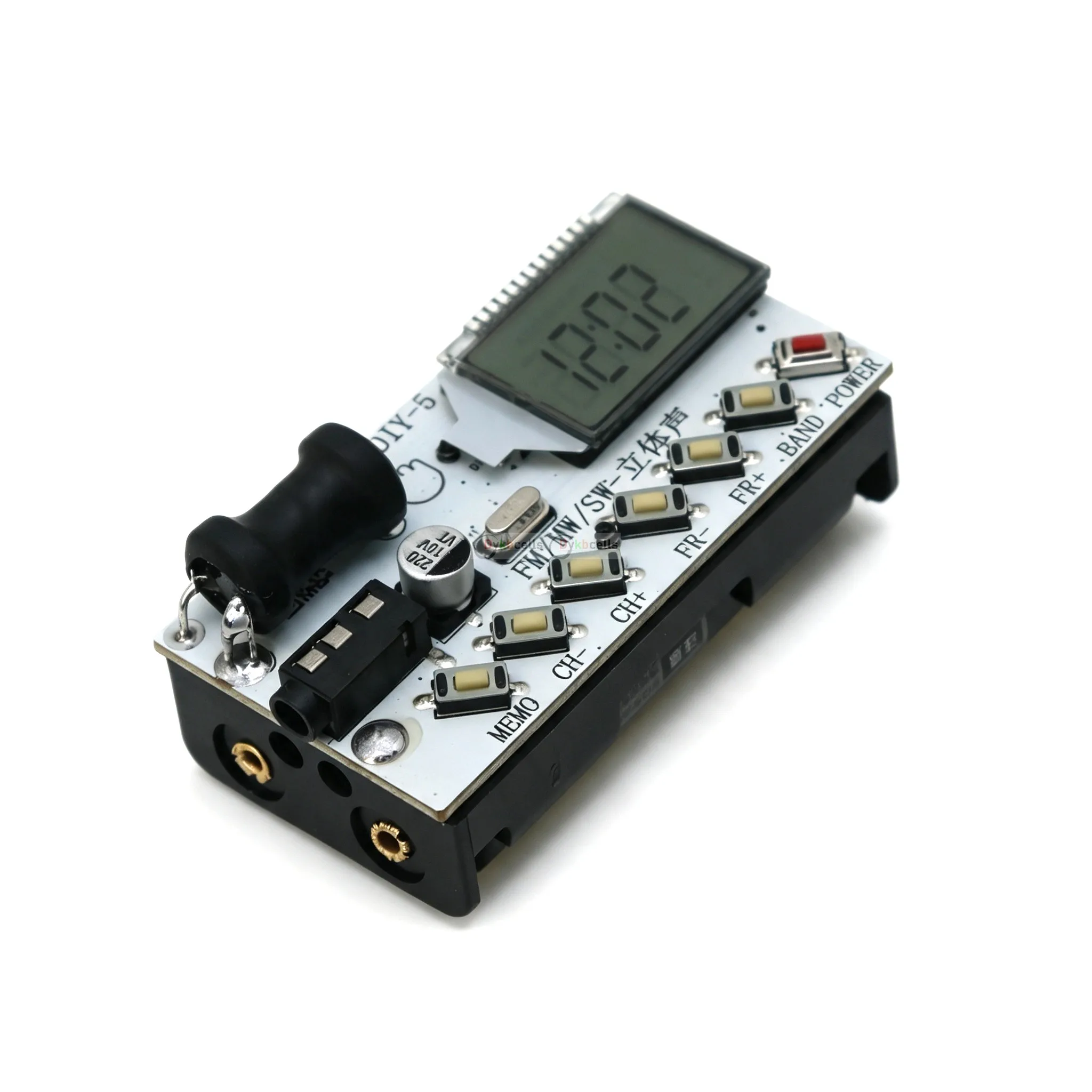 Radio AM FM MW SW con reloj digital, pantalla LCD, receptor de onda media y onda corta de 4 bandas, radio con auriculares para recepción de transmisiones.