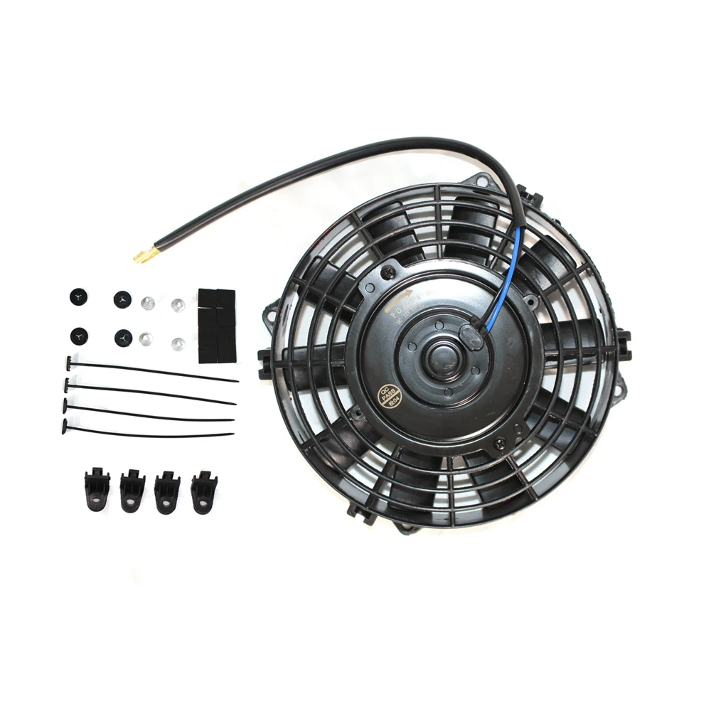 Ventilador Electrónico de Refrigeración para Aire Acondicionado de Automóvil, Ventilador de Condensador de 8, 9, 10, 12, 14 Pulgadas, 80W 12V/24V
