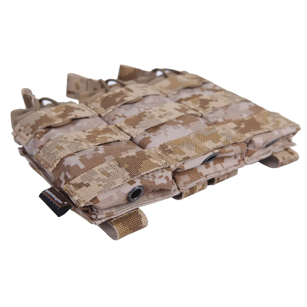 Emersongear 556 Triple Open Top Mag Pouch 5.56 Modular Magazine Pouch Molle para Caza, Wargame, Entrenamiento, Senderismo, Combate EM6355
