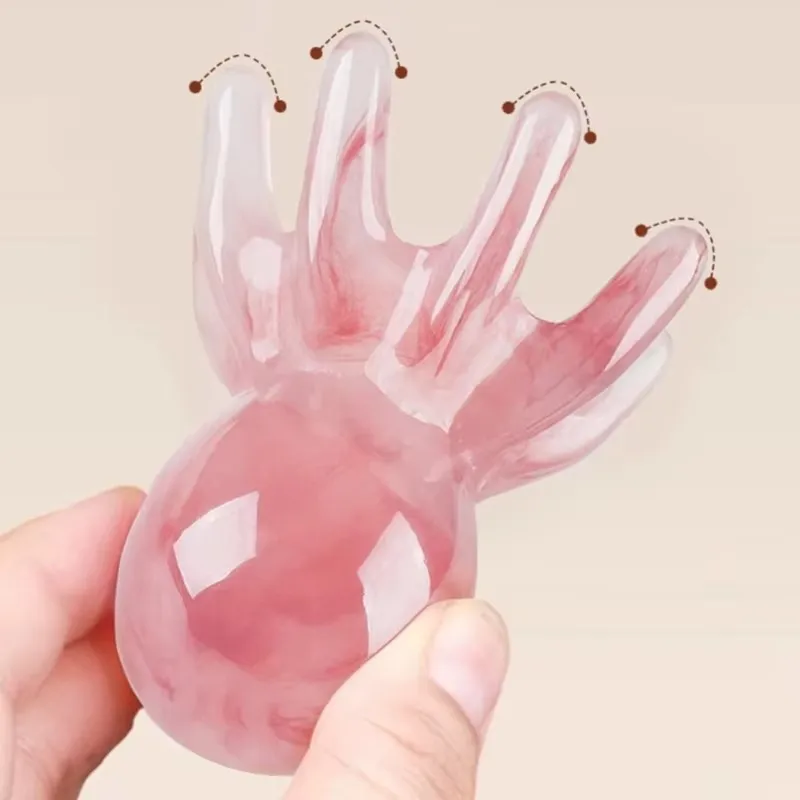 Peine de masaje Octopus para cabeza, cepillo de masaje para el cuero cabelludo, raspador de meridianos, peine de masaje Gua Sha para acupuntura y SPA, alivio de la fatiga