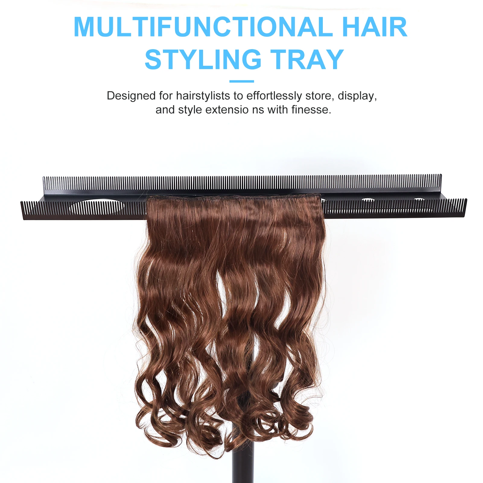 Soporte ajustable de doble cara para estilistas, soporte para extensiones de cabello, herramientas de maquillaje