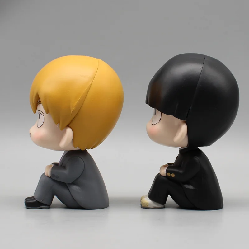 Mob Psycho 100 figuras de Anime Gk Reigen Arataka Q Edition Kawaii Sitting Palm Series modelo muñeca adornos de escritorio juguete coleccionable