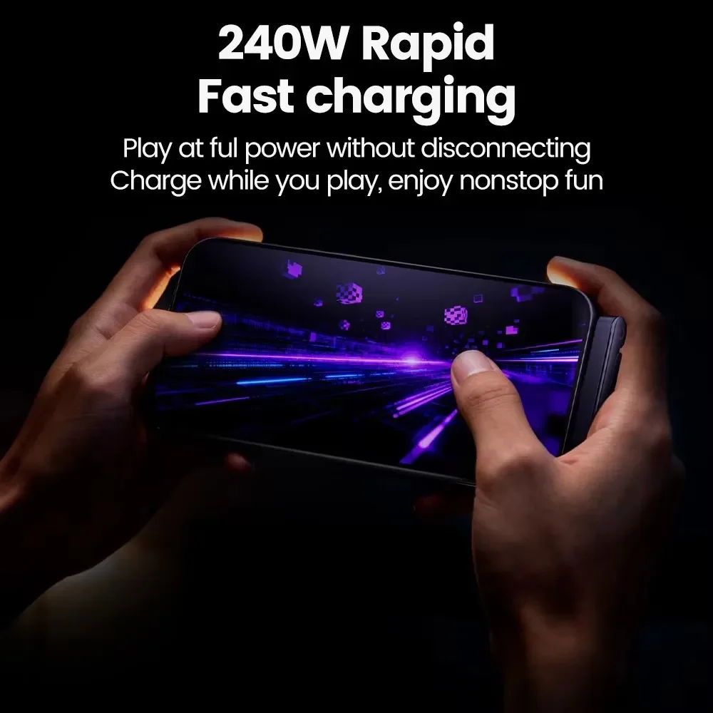 Cable USB 2 en 1 de 240W a Tipo-C con Soporte Plegable, Cable de Datos Tipo C de Carga Rápida con Soporte de Escritorio para Huawei, Xiaomi 17, 16, Samsung