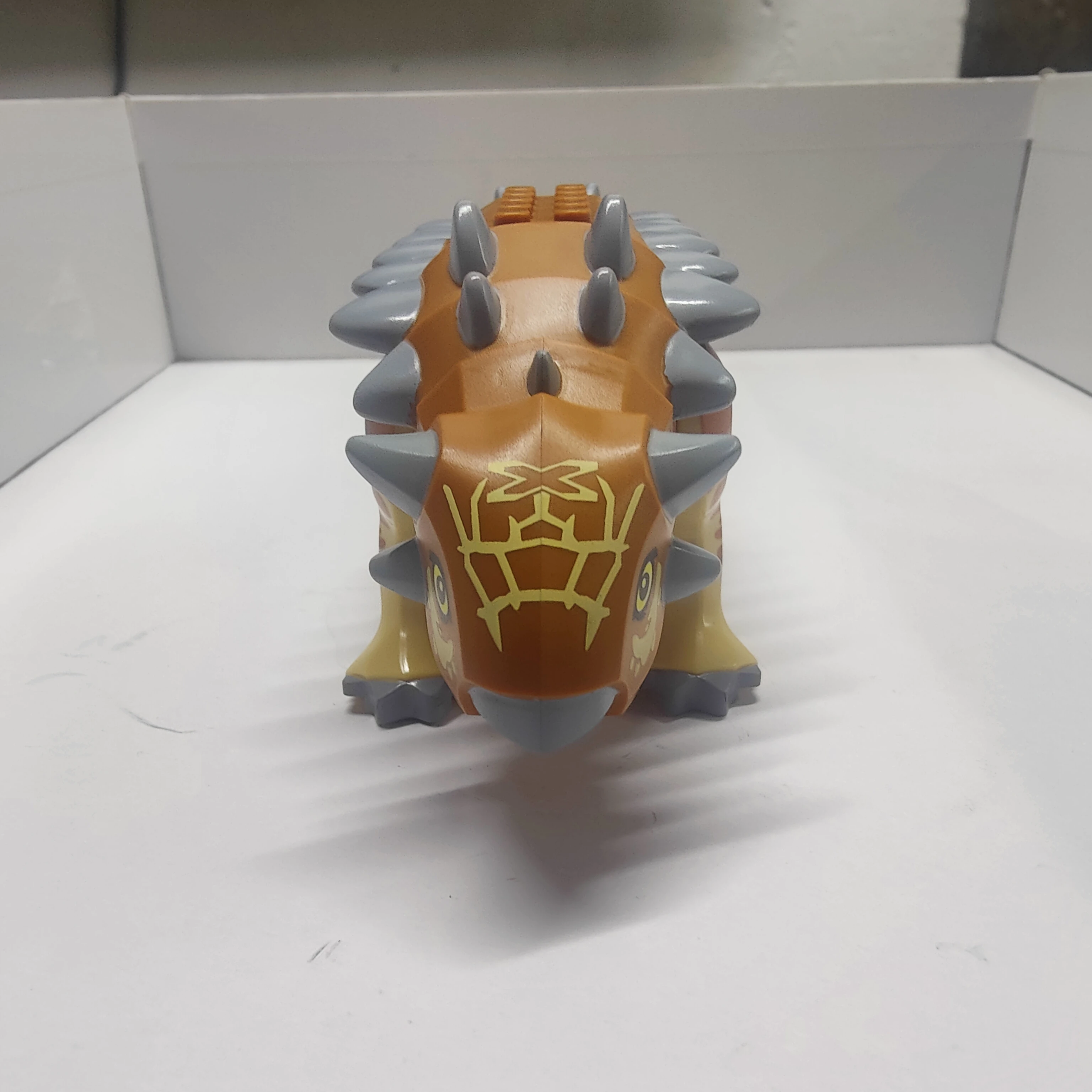 Figura de Acción de Anquilosaurio Marrón (También Conocido como Lagarto Duro) de la Serie Jurásica, Modelo MOC DIY, Juguete para Niños, Regalo