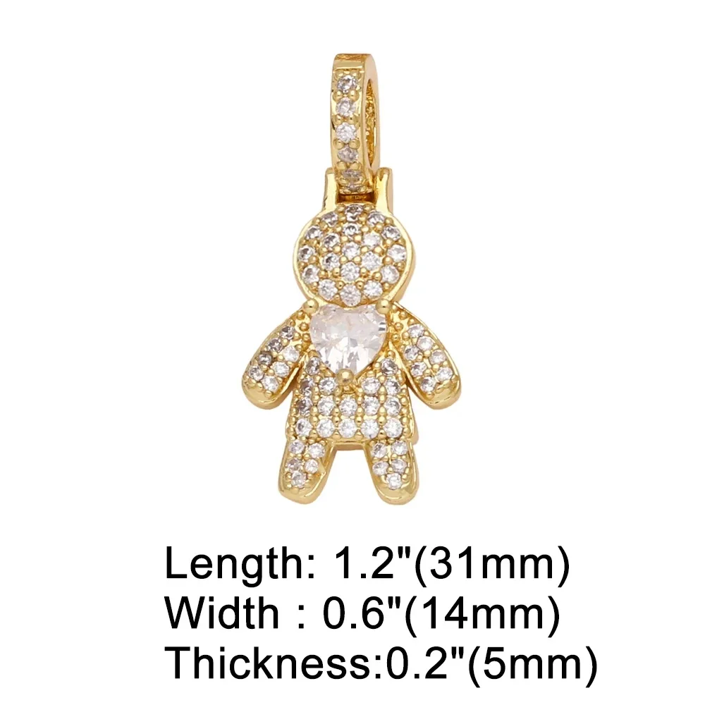 Collar de cadena tipo tenis con colgante de corazón de cristal CZ pavé, joyería hip hop para hombre y mujer, regalos de San Valentín, de Nidin Fashion.