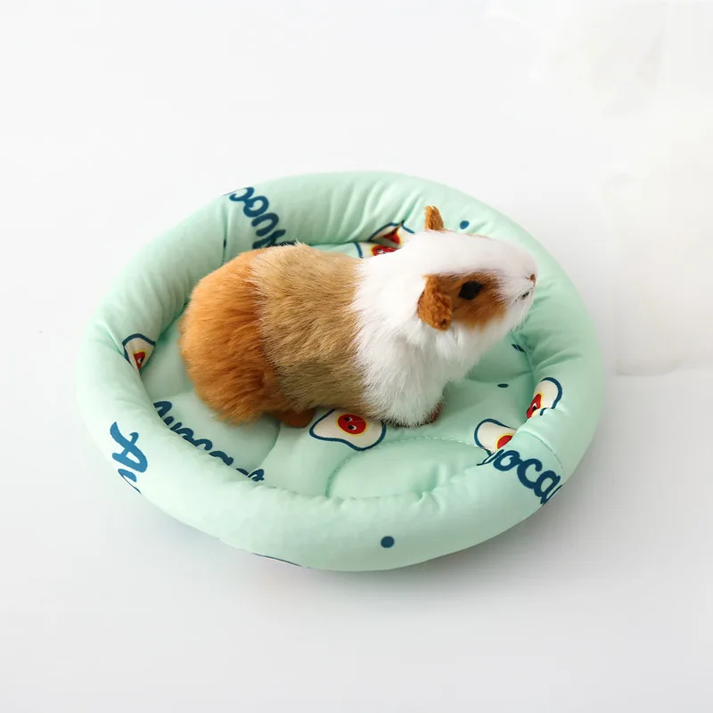 Estera de cojín para cama de animales pequeños, nido de hámster, ardilla, erizo, conejo, cálido, suave, de felpa, conejillo de indias, casa, estera de nido para mascotas pequeñas