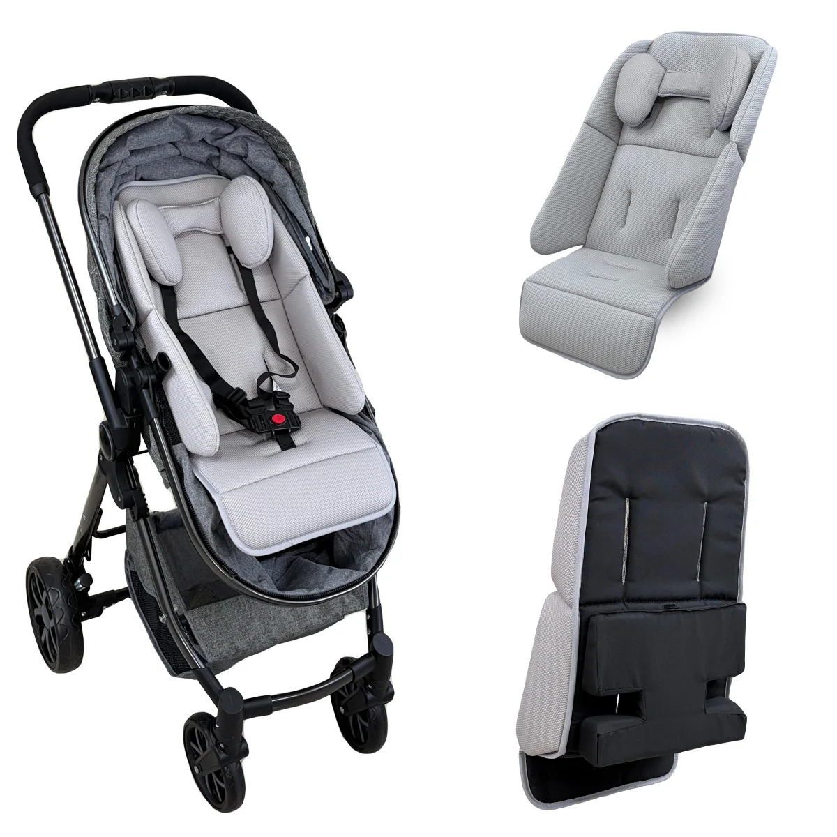 Cojín universal para asiento de cochecito de bebé, compatible con Uppababy Vista V2, V3 Cruz V2, 2 en 1, inserto cómodo para recién nacidos y niños pequeños