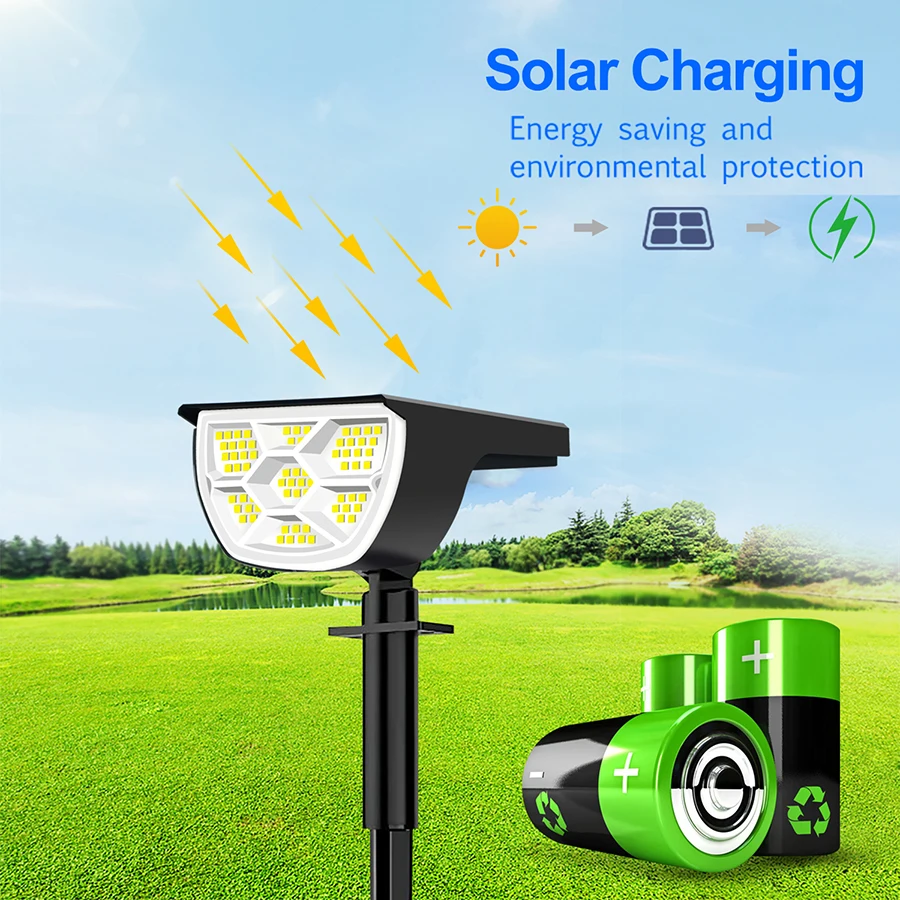 Foco Solar de 1/2/4 Uds., 68/72 LED, focos solares para jardín al aire libre, impermeables, 3 modos, luz de pared, puerta, patio trasero, garaje