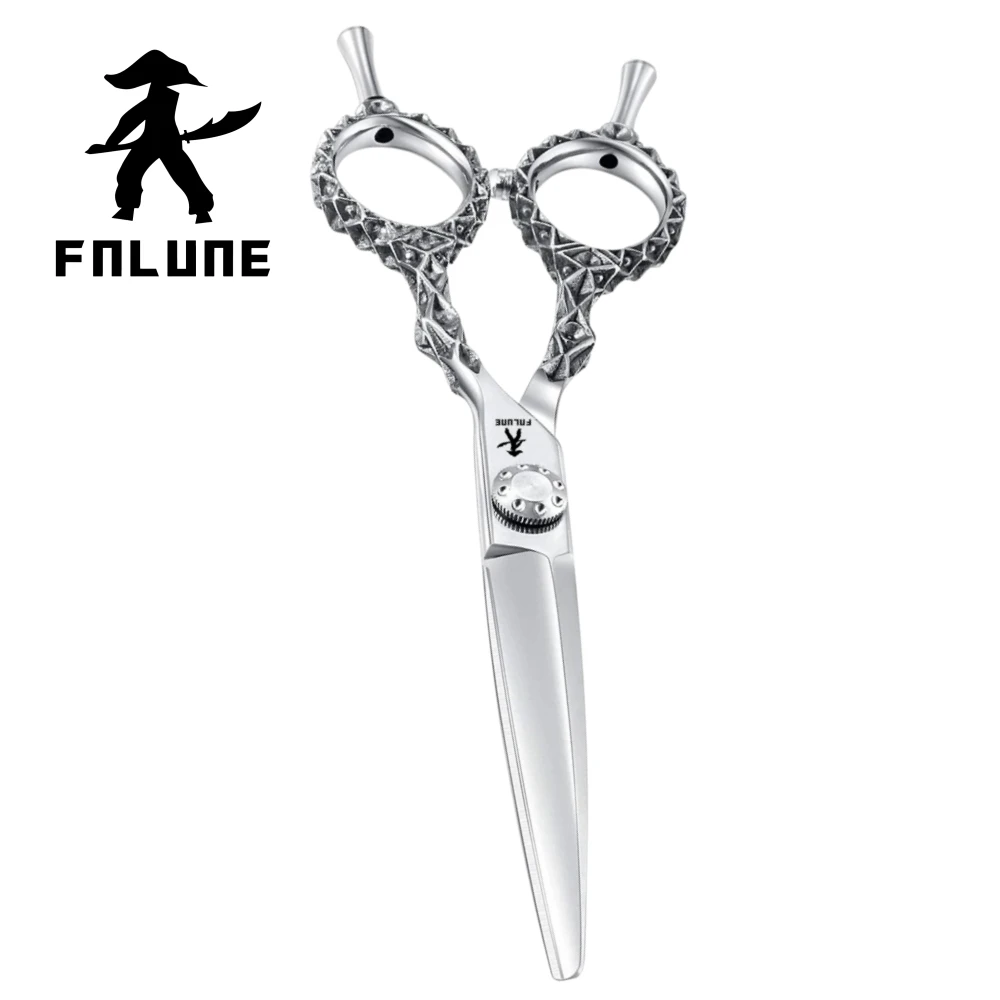 Tijeras Profesionales FnLune 6.0 para Salón de Belleza, Tijeras de Peluquería con Mango Antideslizante para Corte de Cabello