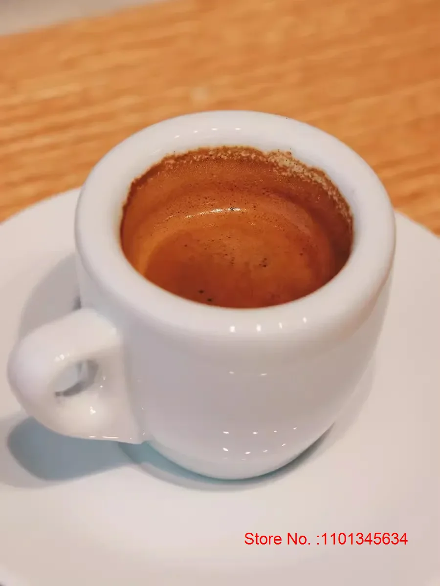 Juego de Tazas y Platillos para Espresso Nuova Point Esp, Recomendado por Baristas Profesionales de Competición, Taza de Café Italiana para Concursos, Extra Gruesa de 9 mm