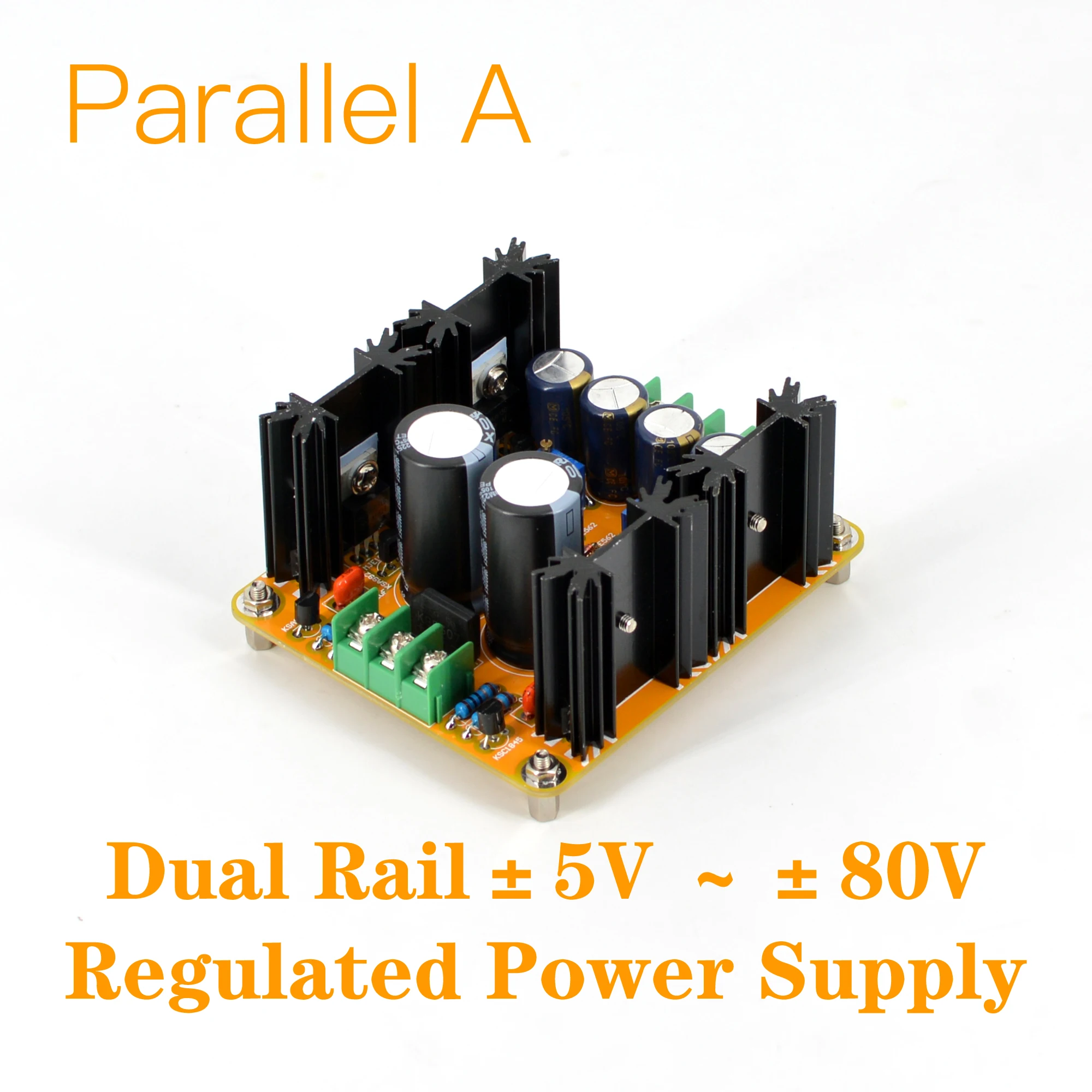 MOFI- Fuente de alimentación regulada paralela completamente discreta (doble riel ±5V ~±80V) KIT de bricolaje y tablero terminado