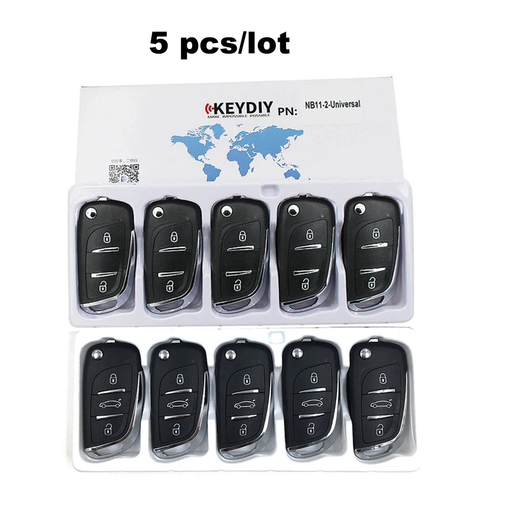 Llave de coche remota Universal para KD200, KD900, KD900 +, URG200, piezas, Mini KD, 5 KD-X2, NB11, 2/3 botones
