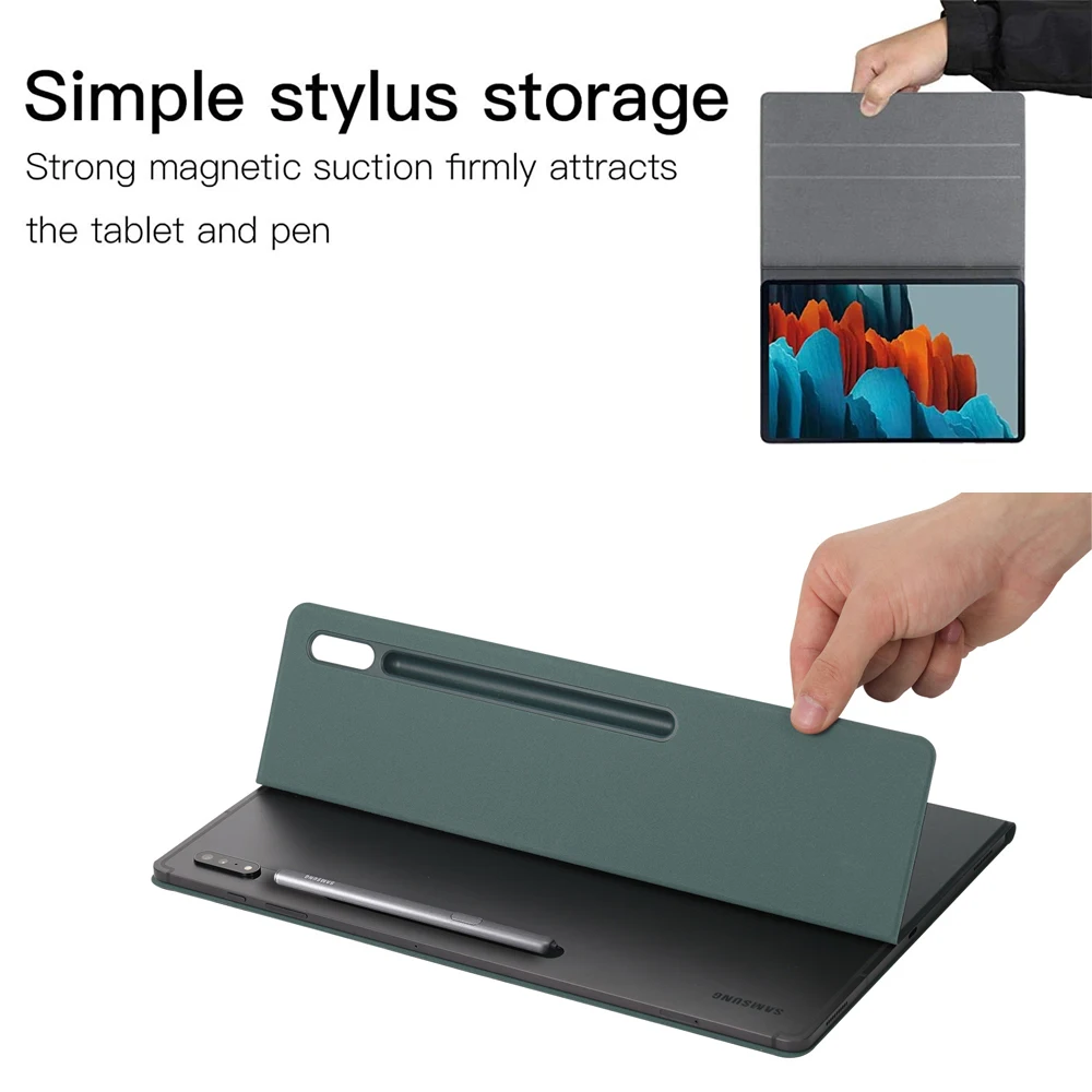 Funda magnética inteligente para Samsung Galaxy Tab S9 S10 FE con soporte para lápiz, para S7 FE S8 Ultra, S9 FE+, con función de activación/desactivación automática.