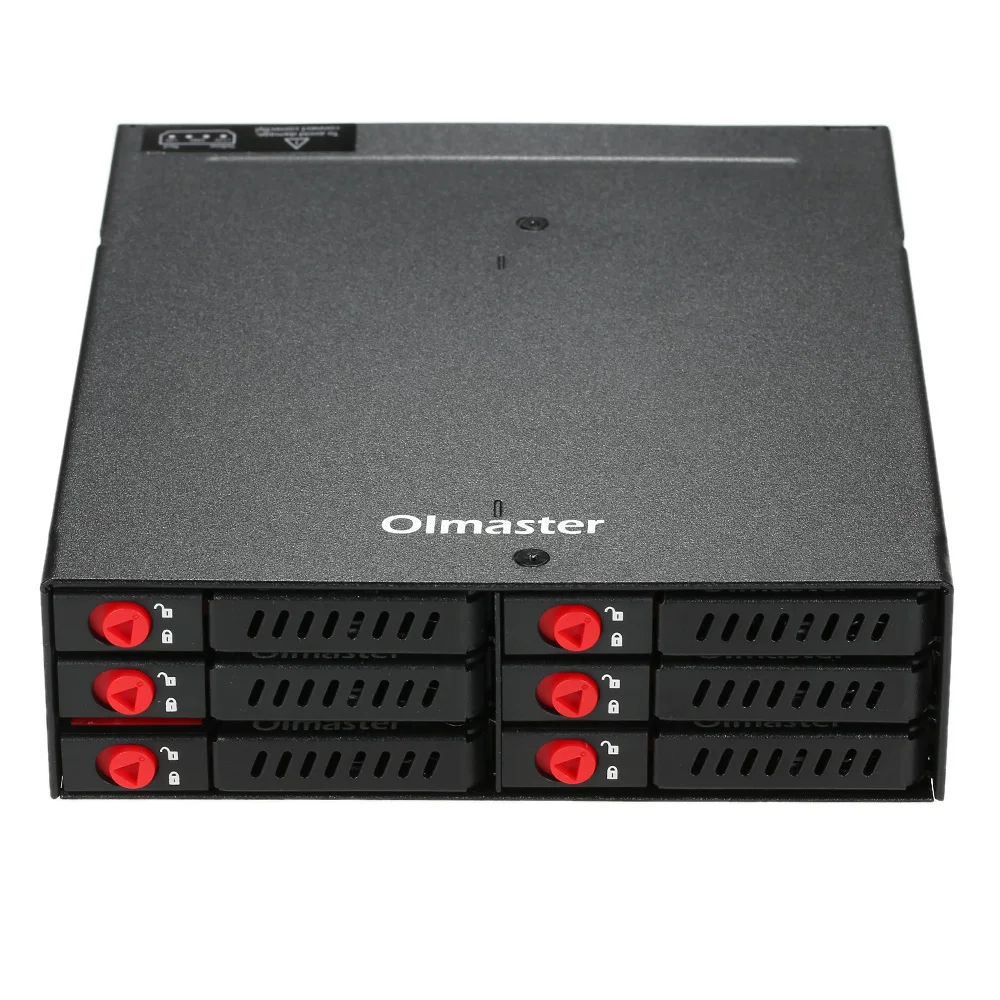 OImaster-platino móvil de 6 bahías, compatible con disco duro SATA HDD SSD de 2,5 pulgadas con ventilador de refrigeración, casillero, transmisión de 6Gbps de intercambio en caliente