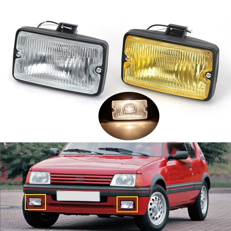 Luz antiniebla delantera para coche, luz diurna de conducción para Peugeot 205 GTI CTI 106 306 Mi16 H3, foco proyector