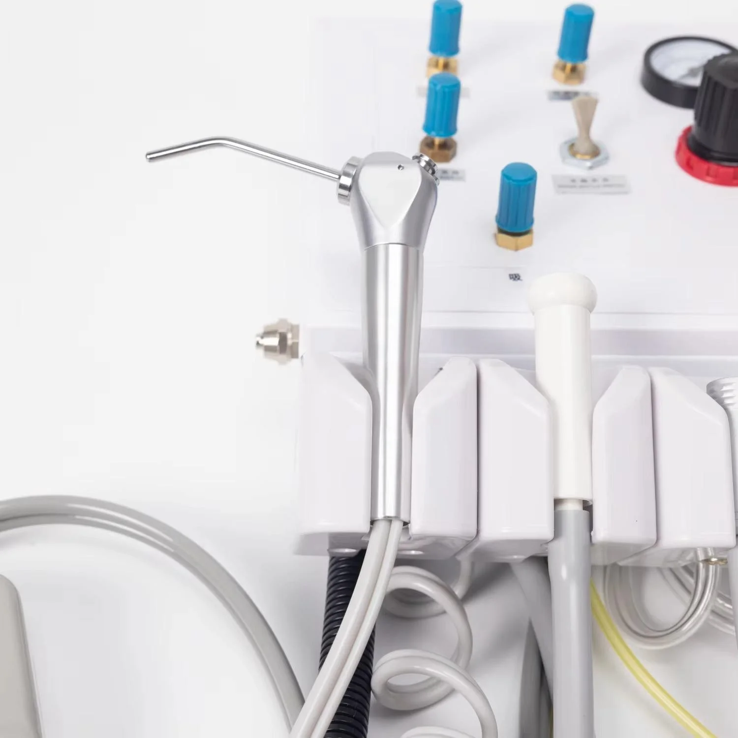 Unidad de turbina Dental JUMTOP con tubo de succión de Saliva, pieza de mano con jeringa de 3 vías, funciona con compresor de aire