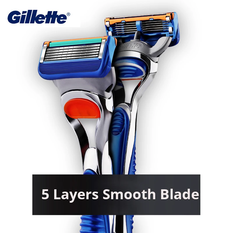 Maquinilla de afeitar Gillette Fusion para hombres, máquina de afeitar de barba y pelo facial, afeitadora de seguridad Manual, casetes de cabezal de repuesto, cuchillas de 5 capas