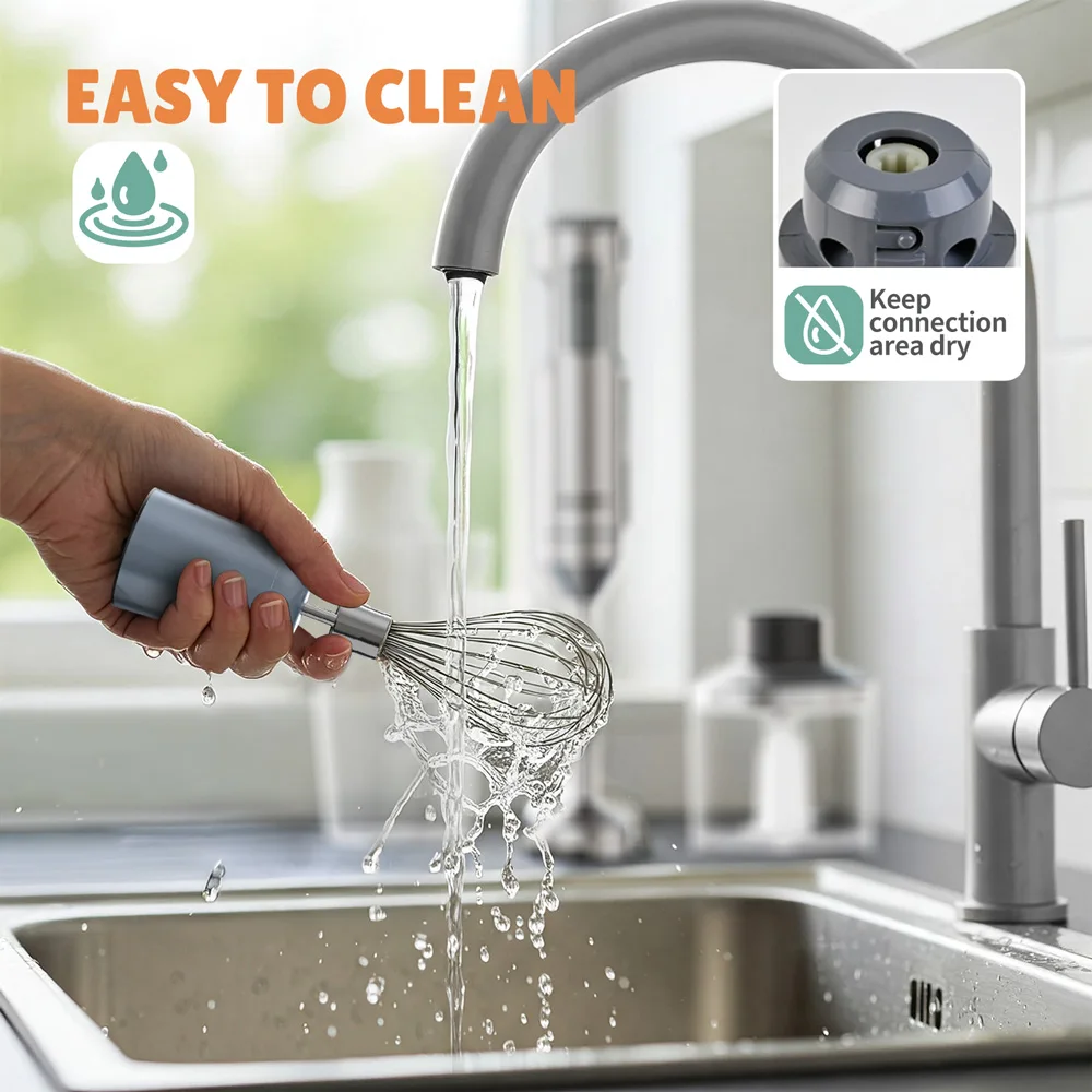 Potente licuadora de inmersión, mezclador de alimentos para bebés con varilla de acero inoxidable 4 en 1, vaso mezclador de 700 ml, procesador de 500 ml, batidor, MAX 1200 W