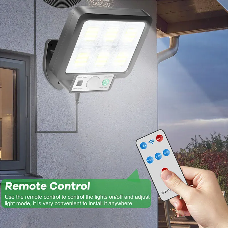Lámpara LED Solar de pared dividida, Sensor de movimiento, luz Solar, 3 modos, impermeable, para exteriores, emergencia, calle, jardín, decoración de seguridad