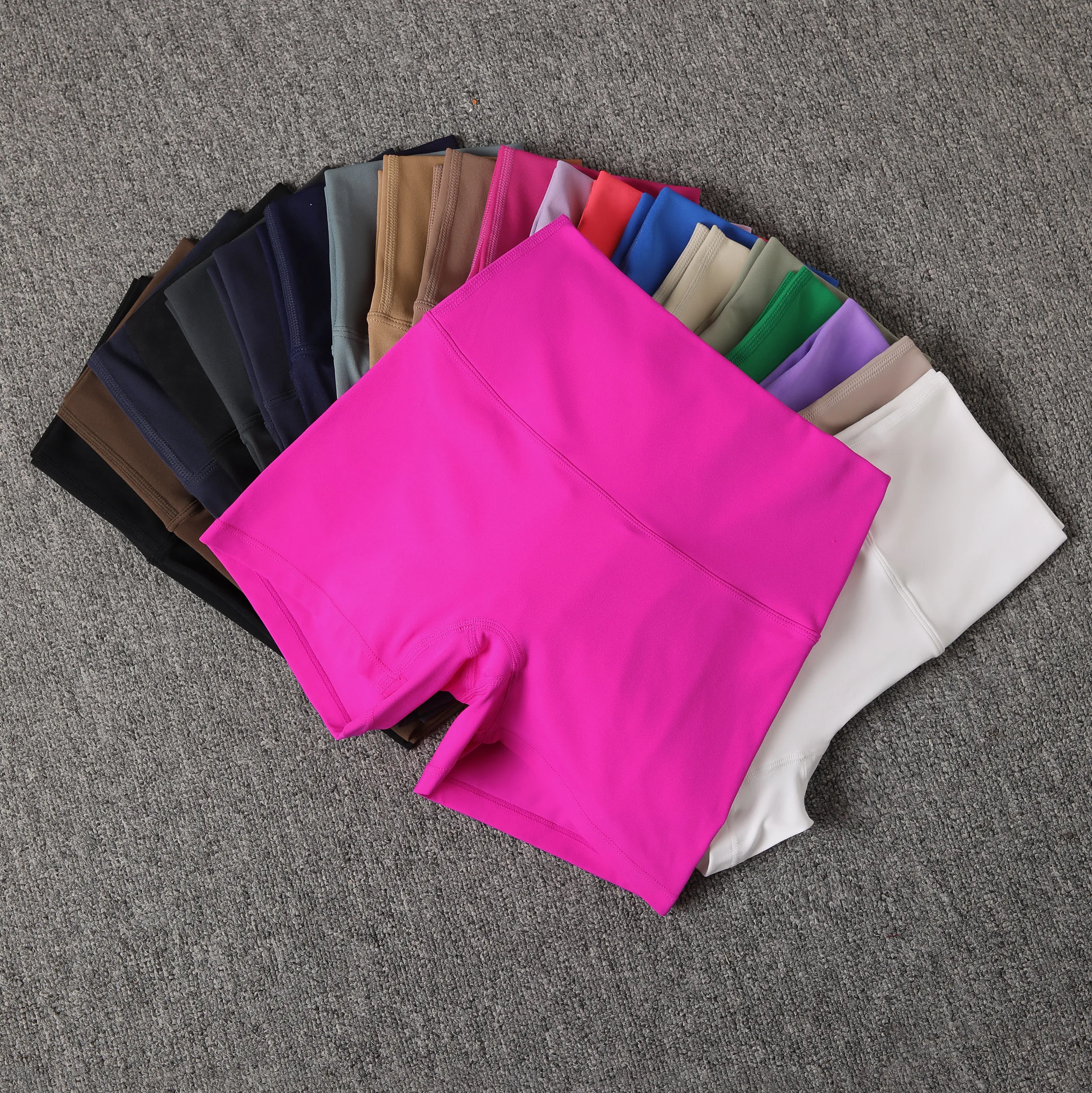 Color sólido mujeres Fitness deporte corto cintura alta Yoga Legging corto bicicleta suave a prueba de sentadillas entrenamiento integral Jog Athleti