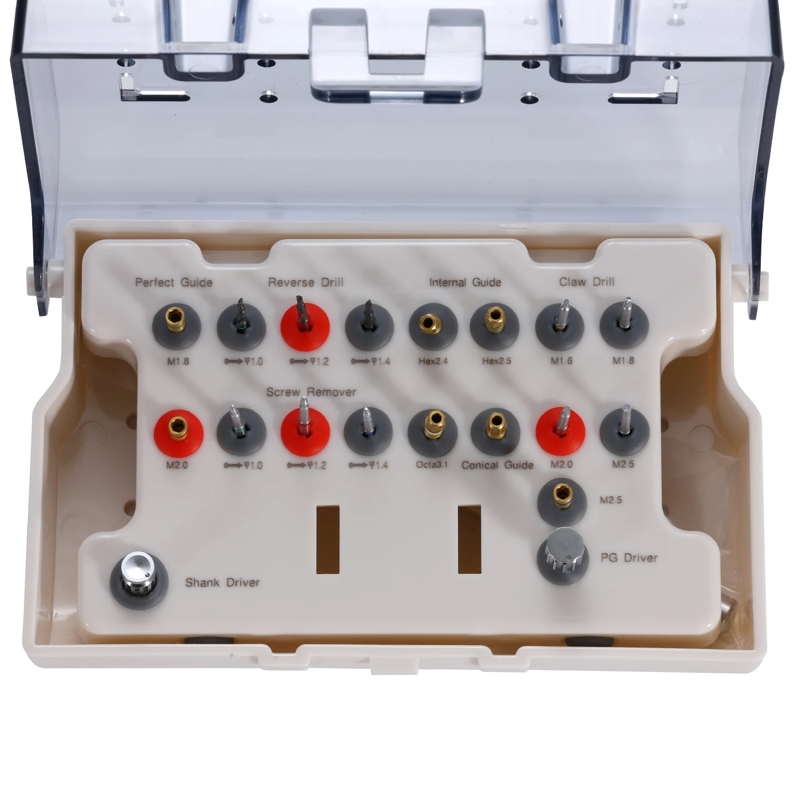 Kit de eliminación de implante Dental Universal, tornillos de acero inoxidable, caja dorada/plástica, extracto de tornillos rotos